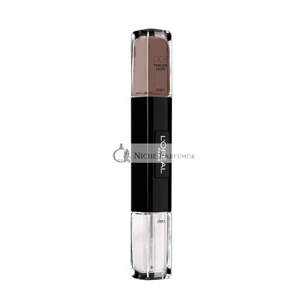 L'Oréal Paris Infallible Nail Polish 2 in 1 Top Coat and Base Coat in Gray-Brown 10ml