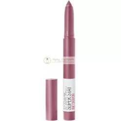   Maybelline Superstay Matte Ink Crayon Longlasting Pink Plum Lipstick with Precision Applicator 1.5g
