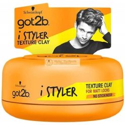   Schwarzkopf got2b iStyler Long Lasting Hold No White Residue Silicone Free Texture Matt Finish Hair Clay 75ml