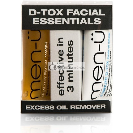 Men-u D-TOX Facial Essentials 3 Minute DTOX & Deep Cleanse with Healthy Facial Wash 15ml