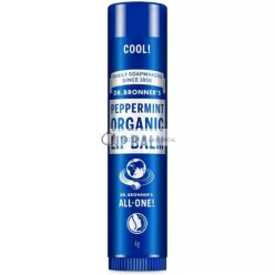   Dr Bronner's Peppermint Lip Balm with No Synthetic Ingredients and Organic Oils 4g
