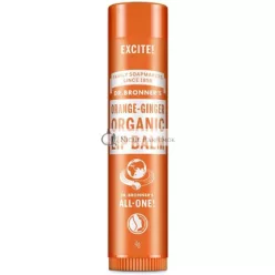   Dr Bronner's Orange Ginger Lip Balm with Organic Oils and No Synthetic Ingredients 4g