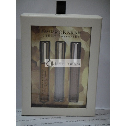 Donna Karan Liquid Cashmere 3pc Collection Rollerball Perfume Gift Set Women NIB