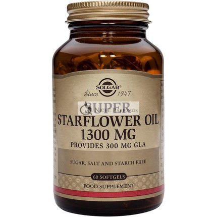 Solgar Super Starflower Oil 1300mg Softgels with Omega-6 and GLA 60 Capsules