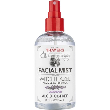 THAYERS Alcohol-Free Witch Hazel Facial Mist Toner with Aloe Vera and Lavender 8 Fl Oz