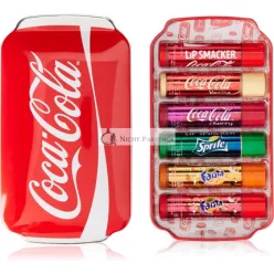   Lip Smacker Coca-Cola Collection Gift Set with Coca-Cola Sleep Mask Fanta and Sprite Flavoured Lip Balms Assorted Authentic Coca Cola-Flavoured Lip Balm with Red Sleep Mask Travel Set 2023 Version Tin Collection