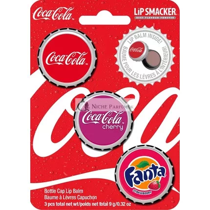 Lip Smacker Coca-Cola Collection Flavored Lip Balms - Classic Coke, Cherry Coke, Fanta Strawberry