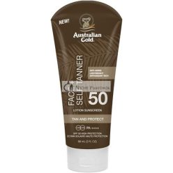   Australian Gold Sunscreen and Self Tanner for Face SPF 50 88ml Brown