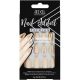 ARDELL Nail Addict Nude Jeweled Press On Nails with Glue and File - 24 Artificial Glitter Nails for Beautiful Fingernails - Long Tips
