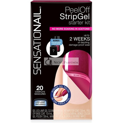 Sensationail Peel-Off Strip Gel Starter Kit Raspberry Wine