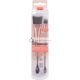 Real Techniques Skincare Brush Duo for Hands Free Application of Serums, Creams, and Toners - 2 Piece Set Pink