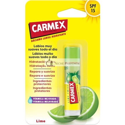 Carmex Lime Twist Moisturizing Lip Balm SPF15