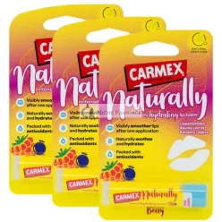   Carmex NATURALLY Berry Lip Balm Natural Hydrating Moisturising Stick 4.25g