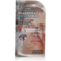   7th Heaven Men's Charcoal and Tea Tree Nose Strips for Unclogging Pores and Removing Blackheads 3 Count
