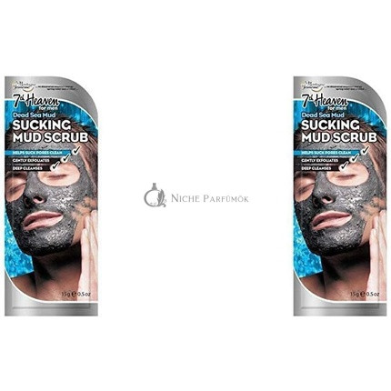 Montagne Jeunesse 7th Heaven Dead Sea Mud Sucking Mud Scrub for Men with Dead Sea Salt and Orange Oil 15g