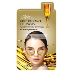   7th Heaven Renew You Gold Radiance Eye Masks Enriched with CoQ10 and Soybean Extract to Combat Dark Circles and Puffiness