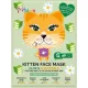 7th Heaven Kitten Face Sheet Mask with Chamomile and Aloe Vera to Soften and Hydrate Skin
