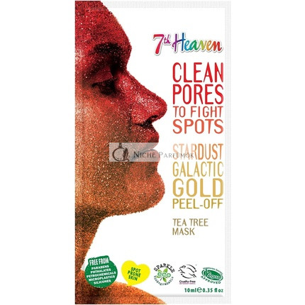7th Heaven Stardust Galactic Gold Peel-Off Tea Tree Face Mask for Ultra Clean Glowing Skin