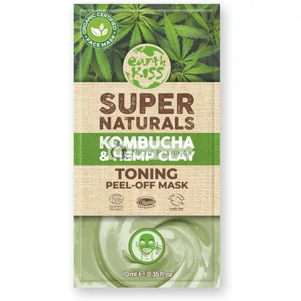 Earth Kiss Supernaturals Kombucha and Hemp Clay Peel-Off Green
