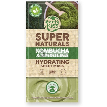 Earth Kiss Super Naturals Hydrating Kombucha and Spirulina Sheet Mask Single Sachet