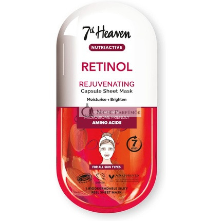 7th Heaven Retinol Nutriactive Rejuvenating Sheet Mask Enriched with Amino Acids to Moisturize and Brighten Skin