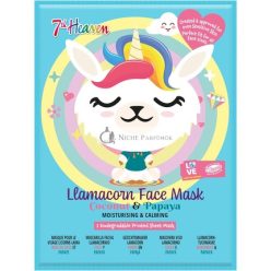   7th Heaven Llamacorn Sheet Face Masks Skincare Set for Kids Aged 8+ Coconut & Papaya Calming Hydrating Moisturizing