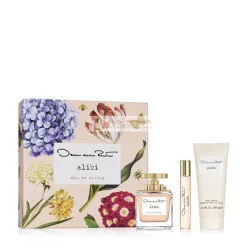   Oscar de la Renta Alibi Eau de Parfum 3 Részes Ajándékcsomag Nőknek - Parfüm Spray 100ml, Táska Spray 15ml, és Testápoló 100ml