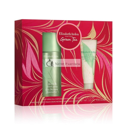 Elizabeth Arden Green Tea Gift Set: Green Tea Scent 100ml + Honey Drops Body Cream 100ml, Gift Box for Women
