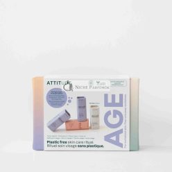   ATTITUDE Oceanly Aging Skin Daily Facial Care Routine Box Set PHYTO AGE Travel Size Bars - Pack of 4