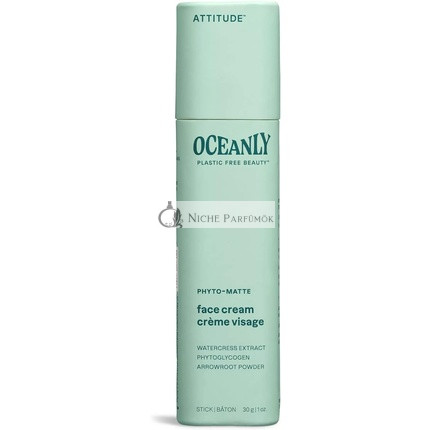 ATTITUDE Oceanly Face Cream Stick EWG Verified Plant and Mineral-Based Ingredients Vegan Skin Care Products PHYTO MATTE Unscented 30 grams