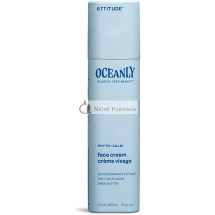 ATTITUDE Oceanly Face Cream Stick EWG Verified Plant and Mineral-Based Ingredients Vegan Skin Care Products PHYTO CALM Unscented 30 grams