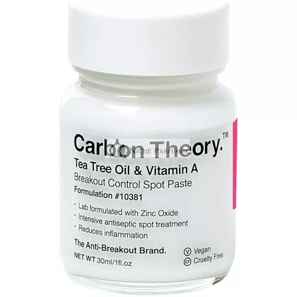 Carbon Theory Tea Tree Oil & Vitamin A Breakout Control 30ml - New