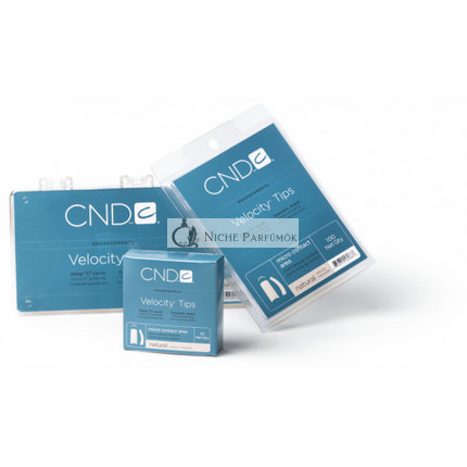 CND Velocity Nail Tips Clear Natural - Authentic