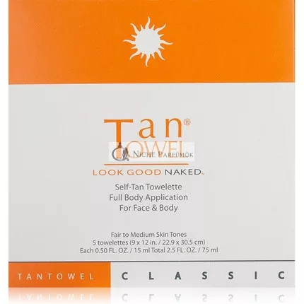 Tantowel Full Body Self-Tan Towelette Classic - Pack of 5