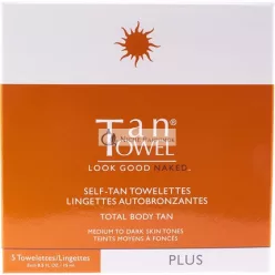 Tantowel Full Body Self-Tan Towelette Plus - Pack of 5