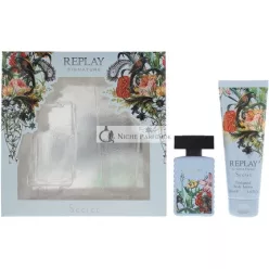   Replay Signature Secret For Woman Gift Set - Eau De Toilette 30ml and Body Lotion 100ml