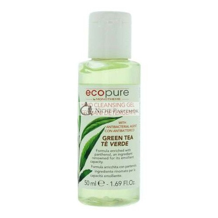 Monotheme Ecopure Green Tea Hand Cleansing Gel 50ml - New - Free P&P - Uk