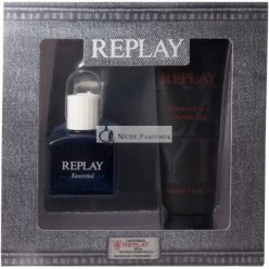   Replay Essential for Him Gift Set 30ml EDT Spray and 100ml Shower Gel