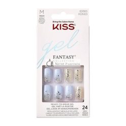 Kiss Gel Fantasy Nails Painted Veil 24 Pieces