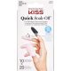 KISS Quick Soak-Off Removal System for Fake Nails and Nail Polish with 10 Reusable Caps and 20 Disposable Foam Pads and Manicure Stick