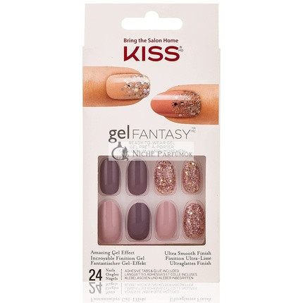 Kiss Gel Fantasy Nails KGN17 No Pressure with Adhesive Tabs and Glue