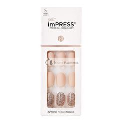   KISS imPRESS Press-On Manicure Evanesis Short Square with PureFit Technology - 30 False Nails