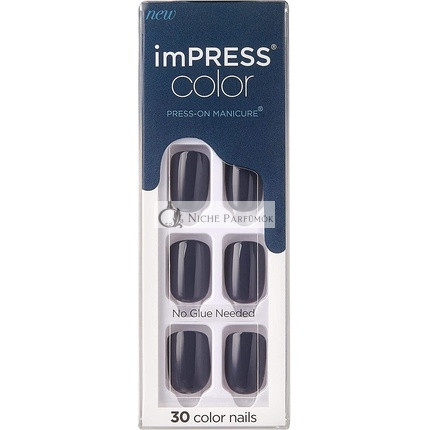 KISS imPRESS Color Press-On Gel Nail Kit Graytitude with PureFit Technology