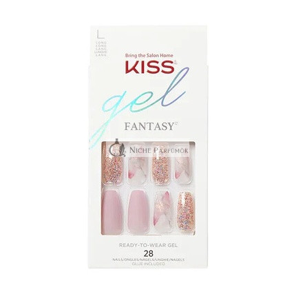 KISS Gel Fantasy 28 Set Long Ready to Wear Nails Dreams - Glue-On Nails