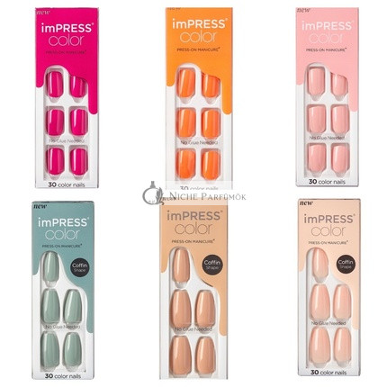 Kiss ImPress Press-On Manicure Color Nails Pure Fit - Multiple Colors Available