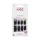 KISS Gel Fantasy Press On Nails Jelly Gelée Black Long Square Shape 28 Nails 2g Glue 1 Manicure Stick 1 Mini File Pink Medium