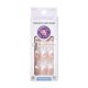 KISS imPRESS No Glue Press-On Nails French Fearless Light Neutral White Tip French Medium Size Almond Shape Includes 30 Nails Prep Pad Instructions Sheet Manicure Stick Mini File