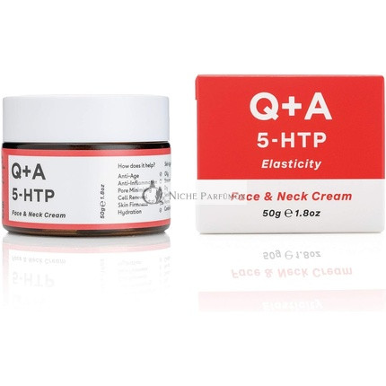 Q+A 5-HTP Face and Neck Cream Moisturizer for Improving Skin Elasticity and Collagen Production 50g 1.8oz
