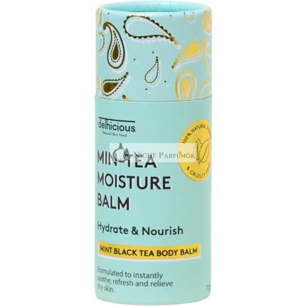 Delhicious Min-tea Moisture Body Balm 100% Natural Moisturizer for Dry Skin Vegan & Plastic Free 70g