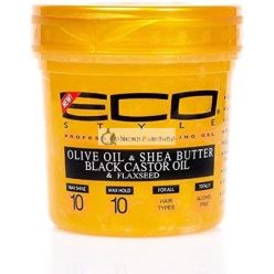   Eco Style Gold Olive Oil Shea Butter Black Castor Oil Flaxseed 32oz